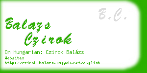 balazs czirok business card