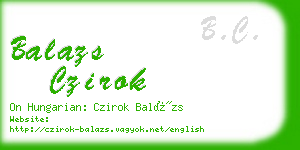 balazs czirok business card